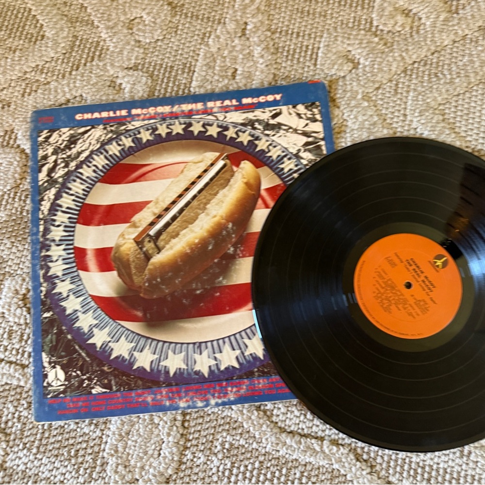 1972 first press Charlie McCoy The Real McCoy Vinyl LP - Red, Blue, White Sleeve
